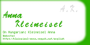 anna kleineisel business card